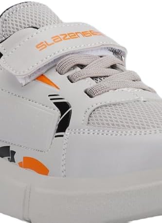 Slazenger KEPA IN Çocuk Cırt Cırtlı Gri/Siyah Sneaker, 27, SA13LP019, Gri/Siyah, Erkek çocuk - Görsel 4