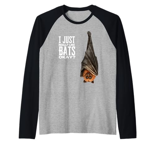 Me gustan los murciélagos, ¿vale? Lindo y divertido para hombres, mujeres y niños Camiseta Manga Raglan