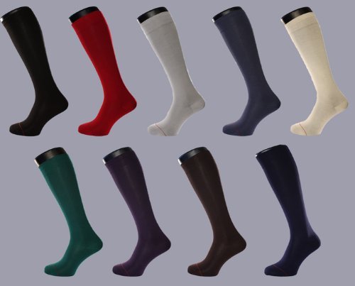 ALBERT KREUZ Heren kniekousen sokken katoen fil d'Ecosse – verschillende kleuren - Afbeelding 3