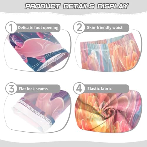 Bolaz Toddler Girls Leggings Printed Yoga Pants Leggings Fire Flower for Kids3