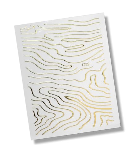 Parlak Gold Şerit Tırnak Sticker, Şerit Tırnak Etiketi Nail Art 1329