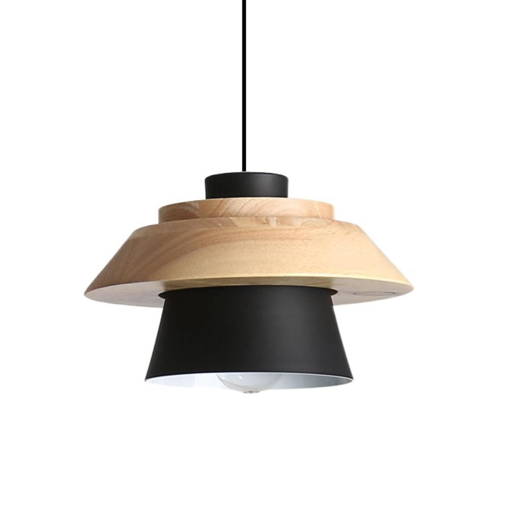 Lustre en fer et bois E27 suspension design pour balcon