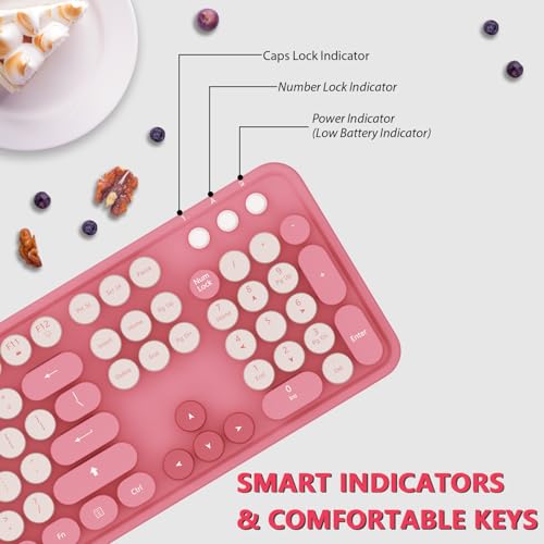 Image of Colorful Wireless Keyboard and Mouse for PC Laptop