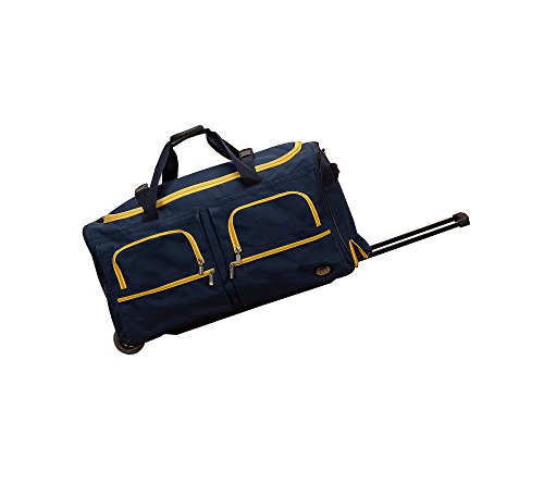 Rockland Rolling Duffel Bag, Navy, 30'