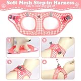 OFFCUP Dog Harness and Leash Set, Soft Mesh Reflective Breathable Dog Harness, No Pull Adjustable Easy Walk Lightweight Puppy Cat Vest Harnesses for Small Dogs Cats Puppies (Pink, XS) - Image 6