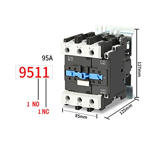 Contacteur triphasé 95A CJX2 commande stable sur rail DIN 380V