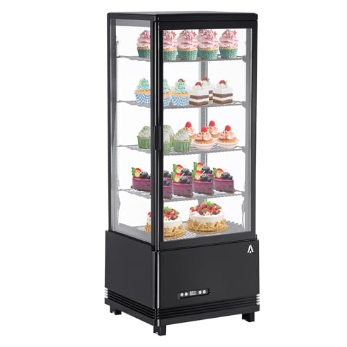 Image of GarveeHome Commercial Refrigerators, 3.5 Cu.Ft Glass Door Display Refrigerator with LED Light, 4 Adjustable Shelves Beverage, Commercial Merchandiser Refrigerator for Cafe Restaurant Store Bar, Black