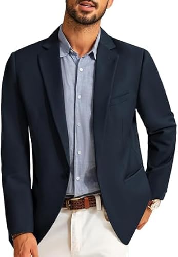 PJ PAUL JONES Tweed Jacket for Men Casual Sports Jackets Business Suit Jackets Wool Tuxedo Jackets S Navy Blue PJ PAUL JONES Tweed Jacket for Men Casual Sports Jackets Business Suit Jackets Wool Tuxedo Jackets S Navy Blue