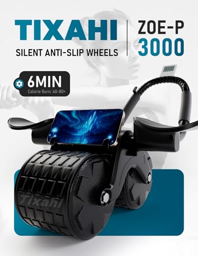 2026 Upgraded Automatic Rebound Ab Roller with Elbow Support, Dual Wide Wheel Ab Workout Equipment for Core Strength Training, Silent Ab Wheel for Beginners Men Women Home Gym Fitness - Image 3