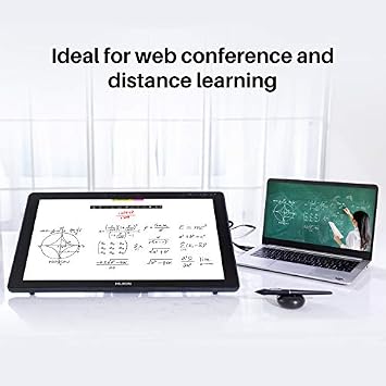 HUION Kamvas 22 Plus QLED Drawing Tablet with Full-Laminated Screen 140% sRGB Tilt, 21.5 inch Graphics Art Tablet for Artist & Designer, Work with Mac, Windows, Linux & Android with Mini Keydial K20