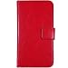 Produktbild QHTTN Rot Leder Tasche Hülle Für Doro 8050 5.7" Lederhülle Handyhülle Schutzhülle Klapphülle Handytasche Flip Handy Schale Etui Brieftasche Cover Case