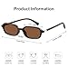 YMRFW Retro Rectangular Sunglasses for Women Narrow Trendy Small 90s Style Square Frame UV Protection Sun Glasses