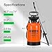 VIVOSUN 1.35-Gallon Pump Pressure Sprayer, Pressurized Lawn & Garden Water Spray Bottle with Adjustable Shoulder Strap, for Spraying Plants, Garden Watering and Household Cleaning