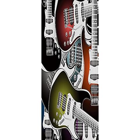 A.Monamour Colourful Musical Instruments Door Stickers Cover