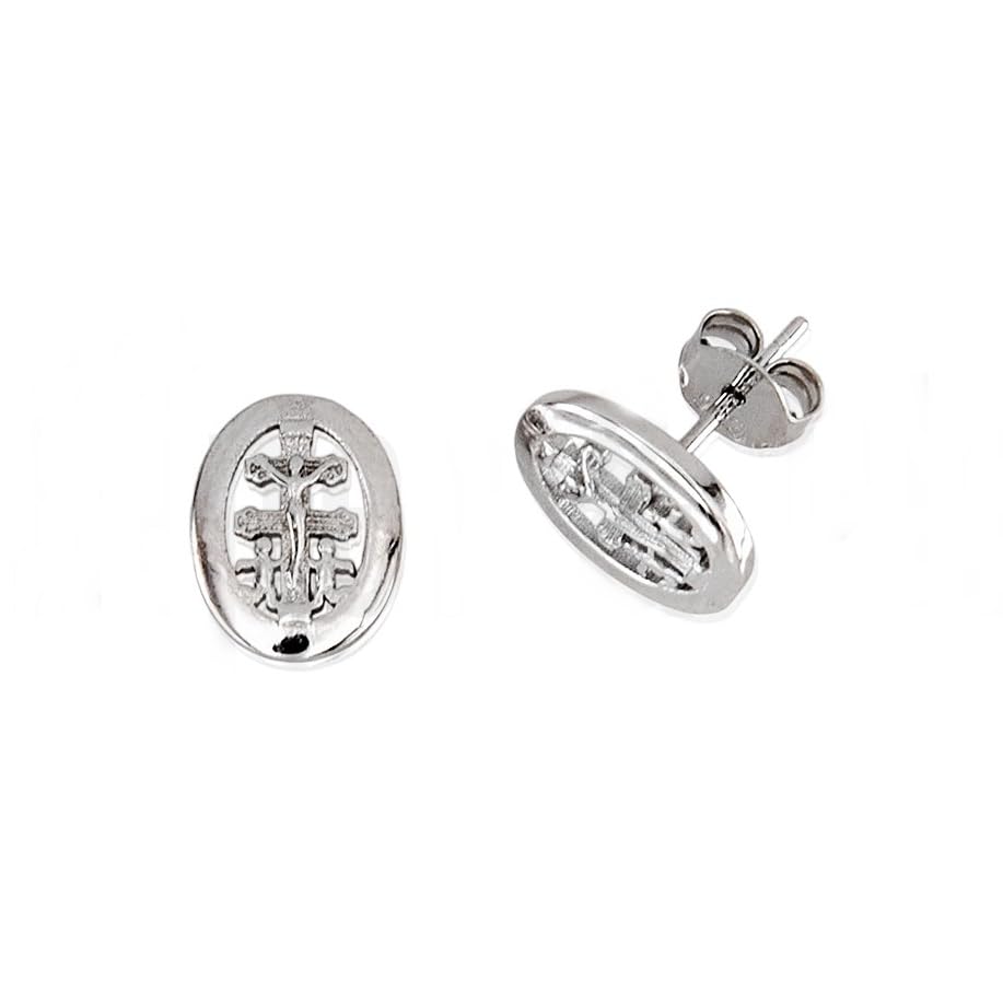 Croix de Caravaca boucles d'oreilles en argent sterling le cadeau symbolique idéal