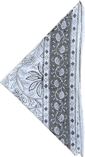 100% High Quality Kerchiefs - Hand Block Bandanas For Women - Handmade Hand Printed Cotton Bandana For Women - Unique Paisley Design Scarf, Premium Scarfs For Men and Women2