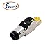 Cable Matters 6-Pack Tool Free Shielded RJ45 Cat 8, Cat8 Field Termination Plug, Cat 8 Connector, Cat8 Plug