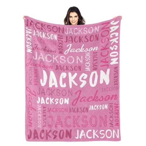 Personalized Name Blanket Customized Baby Blankets for Girls Boys Adults Monogrammed Blankets and Throws Christmas Birthday Mothers Fathers Valentines Day Gift