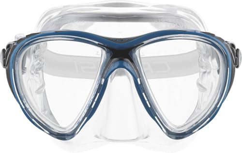 Cressi Big Eyes Evolution Crystal - Máscara de Buceo Unisex, Color Negro/Turquesa