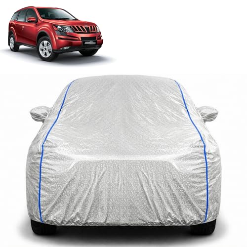 Image of Waterproof Car Cover for Mahindra XUV 500 | All Weather Protection | UV Resistant & Dustproof | Soft Cotton Lining to Prevent Scratches | Triple Stitched with Mirror Pockets & Elastic Hem