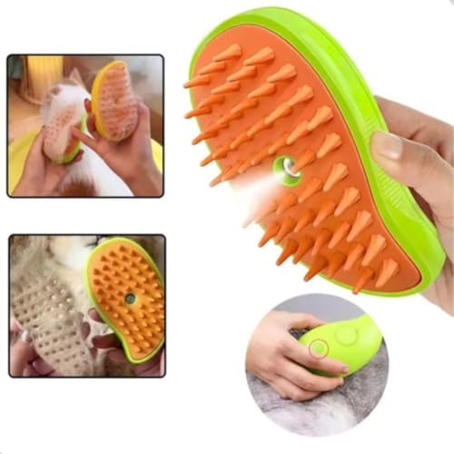 Escova Pet Para Cães e Gatos Remoção de Pelos 3 em 1 massageadora Autolimpante Premium