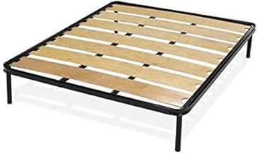 Bed Store SISTEMI RIPOSO Wide Slatted Bed Frame 160 x 190 cm Double Orthopaedic with Double Reinforcement and Screwable Feet with Wide Birch Strip