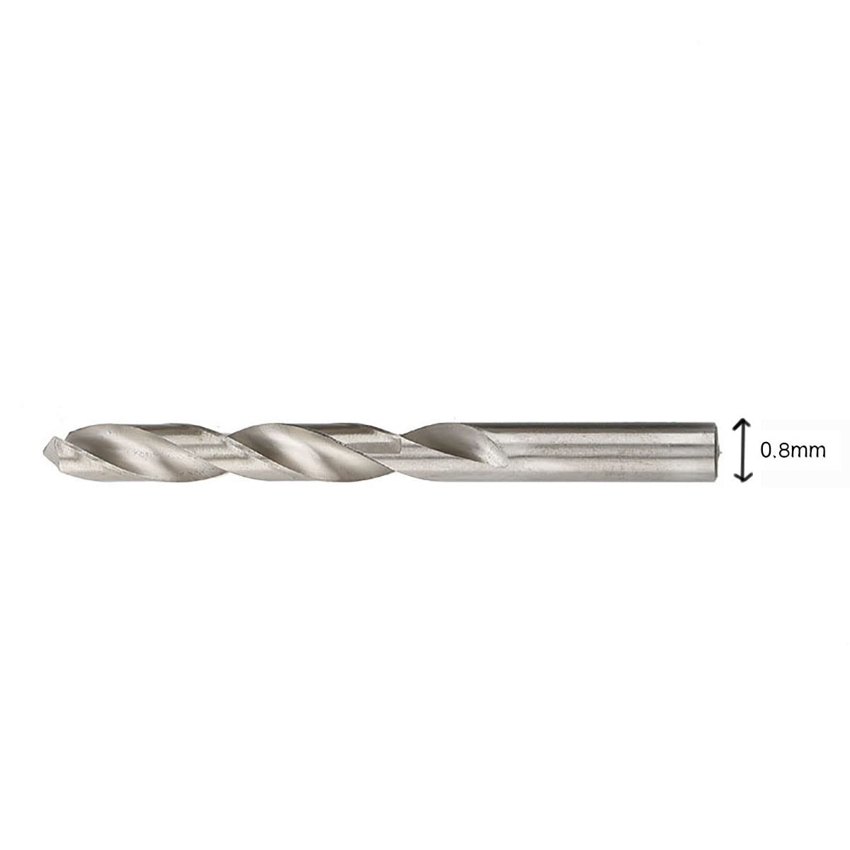 Unifizz White Steel Straight Shank Twist Drill Bit 0.8mm Shank Diameter Twist Drill Bit Suitable for Plastic Wood - Image 2