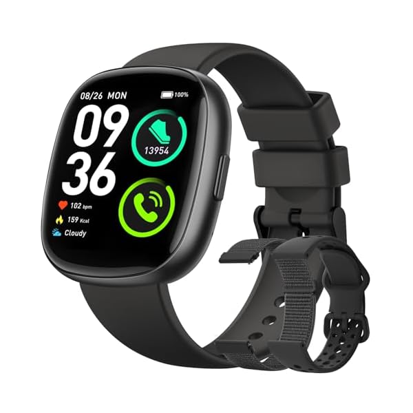 Smart Watches for Men Women Fitness: Fitness Tracker with Blutooth Call 24/7 Heart Rate SpO2 Sleep Monitor 5ATM Waterproof 120+ Sport Mode Activity Trackers Compatible iPhone Android Phones (3 Bands)