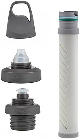 LifeStraw Universal Water Filter Bottle Adapter Kit Fits Select Bottles from Hydroflask, Camelbak, Kleen Kanteen, Nalgene and More, White