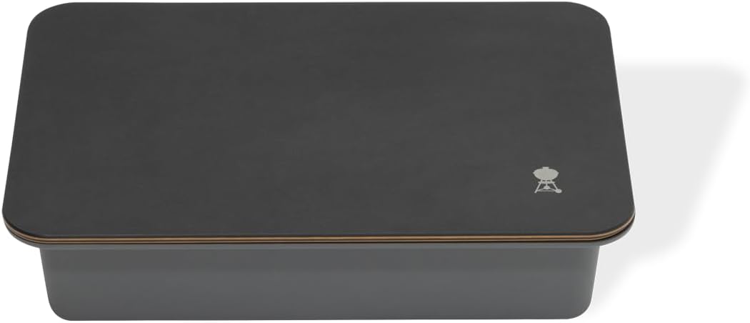 Weber Works Cutting Board & Basin – Food‑Safe Grill Prep Station for Marinating, Storing & Transporting Food with Dual‑Sided Cutting Board Lid for Weber Grills