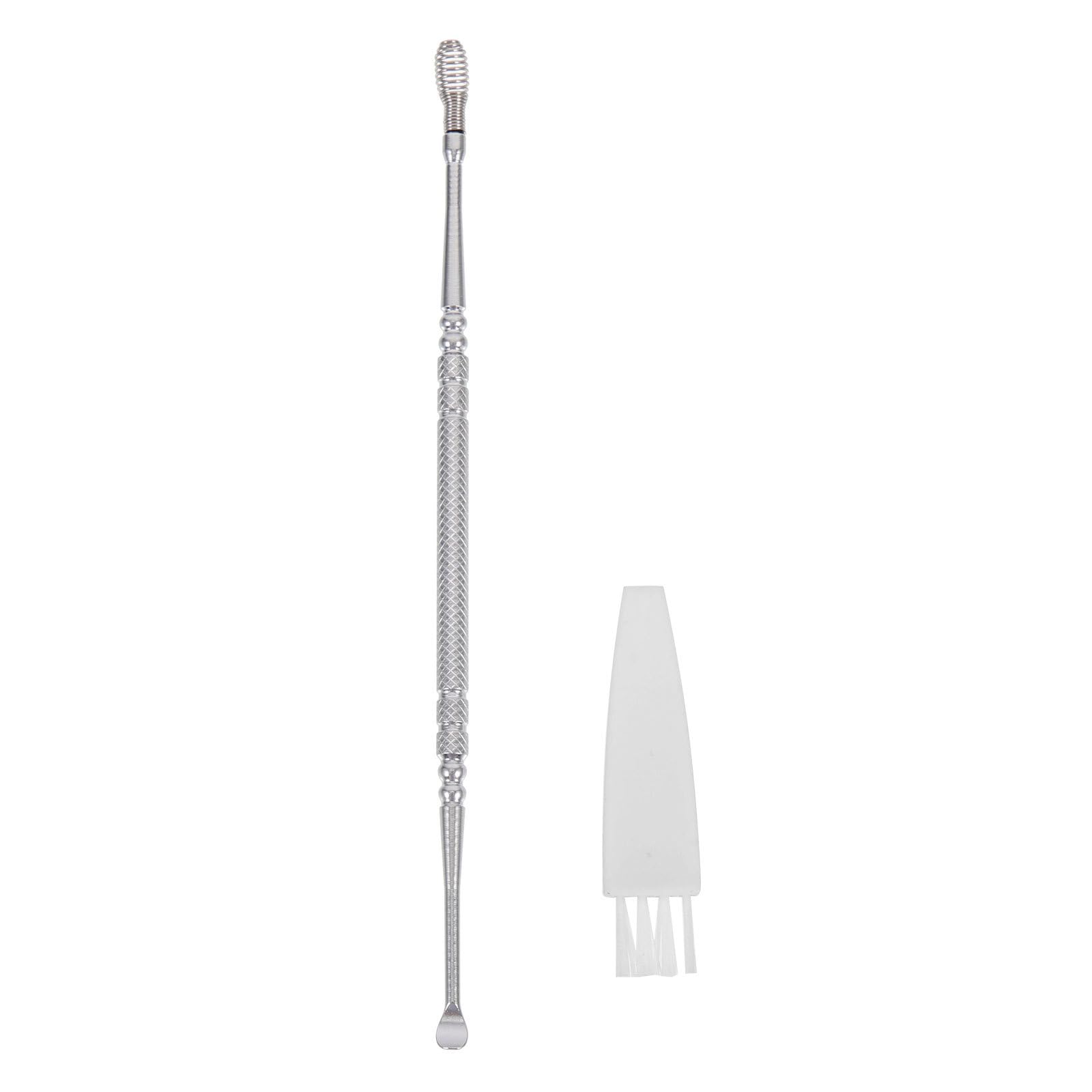 CLISPEED Stainless Steel Earwax Remover Tool with Spiral Scoop Portable Dual-use Ear Cleaner for Daily and Outdoor Earwax
