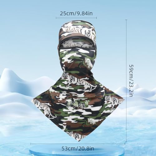 Image of Proberos 1 Piece Summer Balaclava Face Mask for Bikers, UV Protection Face Mask, Long Neck Cover, Breathable Lightweight Full Face Mask for Outdoor Sports, Cycling, Running, Fishing