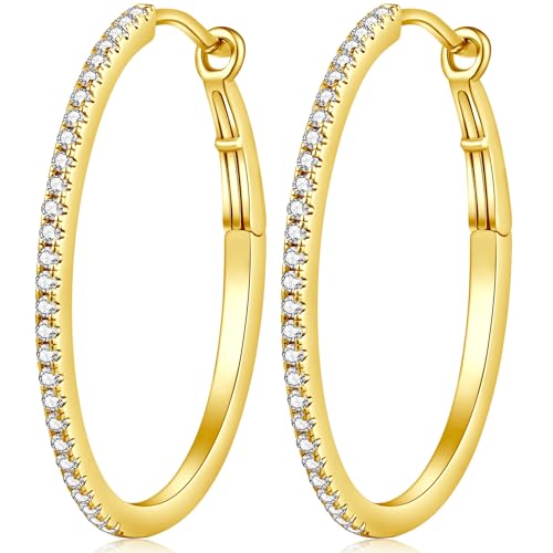 Creolen Gold Ohrringe Damen Creole Ohrringe Groß Creolen Gold 585 Creole Silber Vergoldet Goldene Kreolen Gross