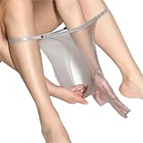 Sexy Men's Panties Seamless Sheer Transparent Stretch Pantyhose Shorts Briefs Underwear Pump Man Bulge Pouch Briefs(Gray,1PC_CLOSE SHEATH)