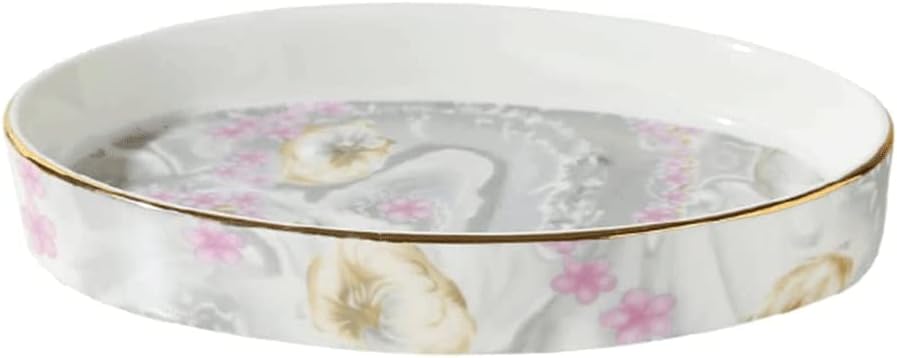 Ceramic Lotion Dispenser Hand Press Type Countertop Soap Dispenser with Pump Classic Portable Bathroom Soap Pump Dispenser 13.2oz