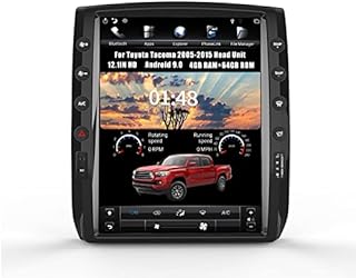 Aucar for Toyota Tacoma 2005-2015 Android 9.0 Car Radio Head Unit Multimedia Stereo Video Player, 12.1 Inch 4G RAM 64 ROM T-Style GPS Navigation Without OEM JBL System