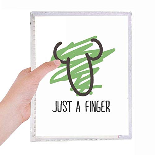 Carnet à spirales rechargeable Just a Finger vert format compact pour notes
