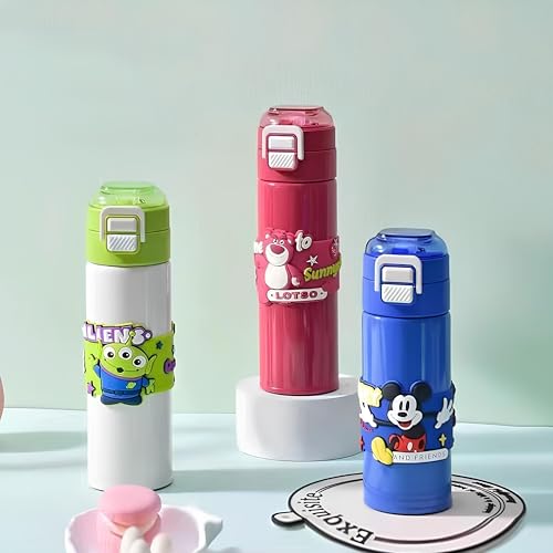 Image of Diisney Mikey Stainless Steel Water Bottle,|SS316| Insulated Water Bottle Stainless Steel Bottle, with Double Wall Vacuum Insulation, 500 ml Hot & Cold Bottle (Disney-Blue)