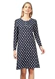 hajo Damen Nachthem Baumwolle Stretch 45746, Farbe: Marine Größe: 40/42