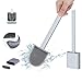 Brosse WC TPR Silicone et Support, Brosse de Toilettes Détachable à Manche Long, Montage Au Sol/Mur avec Base de Filtre à Eau, Balayette WC pour Les Petits Espaces Entre Les Toilettes Mur