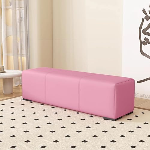 Repose-pieds cuir confortable banc de lit et d'entrée avec métal