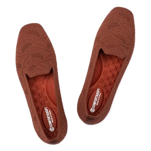 Image of Frank Mully Women's Loafer Flats Square Toe Comfortable Office Work Shoes, Cute Penny Loafer Slip On Walking Driving Shoes