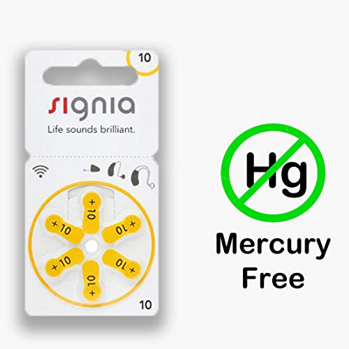 Signia Premium Hearing Aid Batteries – Superior Power for All-Day Hearing Clarity | Long Lasting | Size 10-Hear.com, (Pack of 24 Batteries)