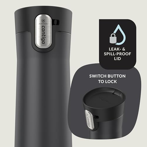 Image of Contigo West Loop 3.0 Stainless Steel Insulated Travel Mug, Leak Proof with AutoSeal Lid, 24oz, Matte Black