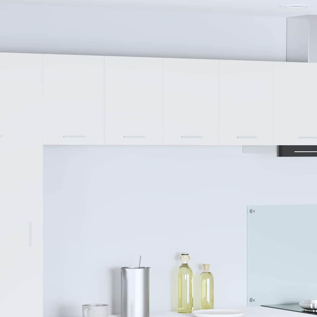 Armadio sospeso bianco in legno 60 x 31 x 40 cm con molto spazio di archiviazione, 2 ante, moderno armadio da cucina per cucina, sala da pranzo, dispensa, pratico armadio multiuso con design