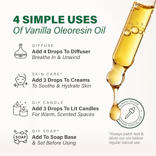 Image of 100% Pure Vanilla Oil - 4 Fl Oz Vanilla Essential Oil for Hair, Skin, Diffuser, Aromatherapy & DIY Soap Making Scent