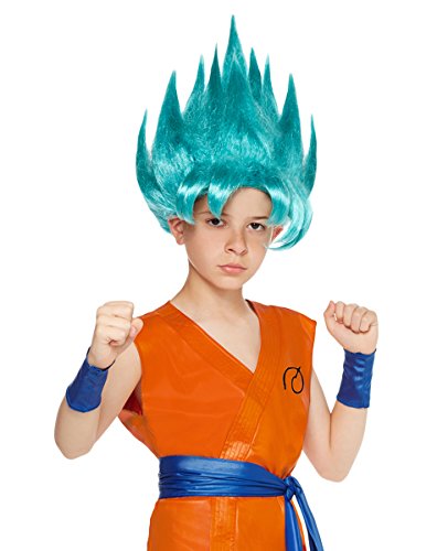blue goku wig