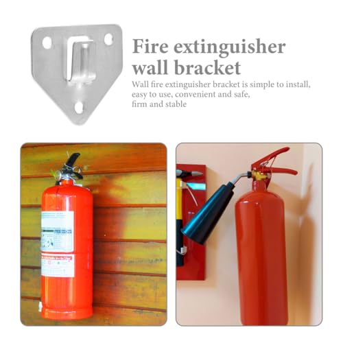 Miniatura 4 de Homoyoyo 8piezas Soporte De Pared Para Extintor De Incendios Gancho Metálico Duradero Para Montaje Pared Fácil Instalación Y Uso Seguro