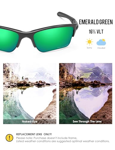 Image of BLAZERBUCK Polarized Replacement Lenses for Oakley Quarter Jacket OO9200 Sunglass