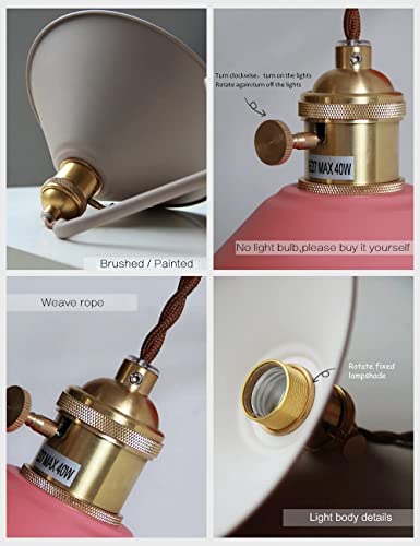 Image of Gray Plug in Wall Sconces Set of Two,Wall lamp with Plug in Cord of 2 for Bedroom Hanging Wall Lights E26 Edison Brass Bedside lamp Holder with Switch Frosted Paint Body